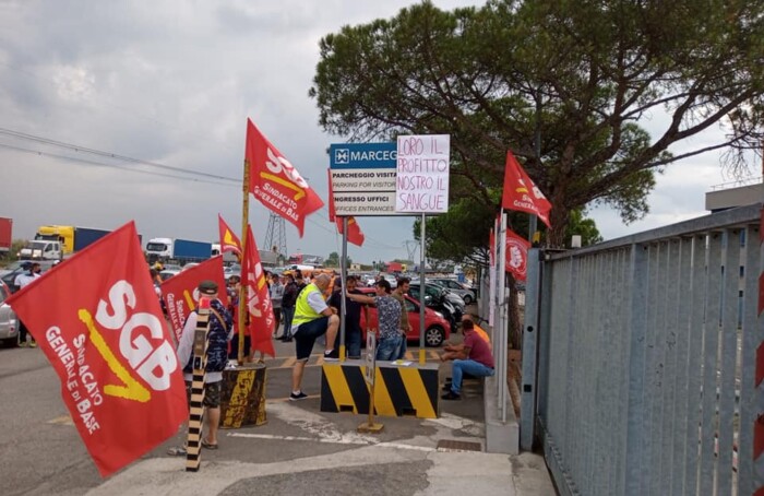 Protesta Marcegaglia Lavoratori