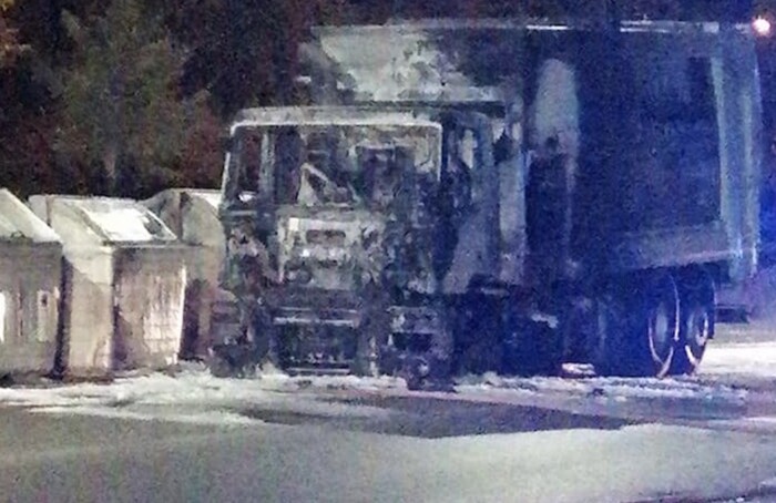 Camion Rifiuti Incendio