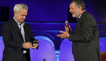 11–09 2021 ; Ravenna; Chiostri . Festival Dante 2021 Enrico Mentana , E Mogol