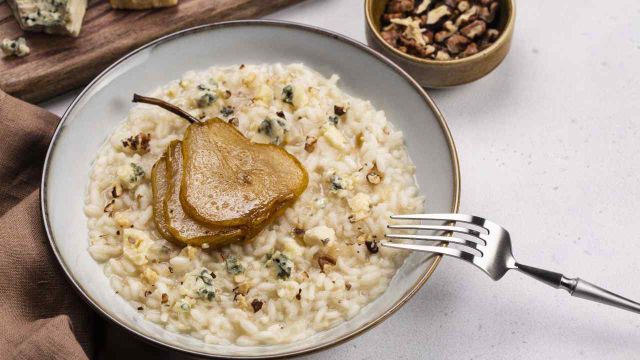 Risotto Al Gorgonzola Con Pere E Noci