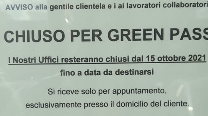 Chiuso Per Green Pass