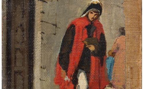 Dante Sulla Porta Della Casa Degli Alighieri