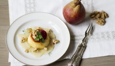 Flan Parmigiano Con Pere