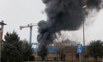 Incendio Fumo Nero Via Trieste