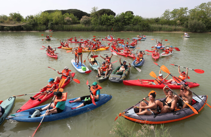 RAVENNA 22/O5/2022. TRAIL ROMAGNA. CANOA, DISCESA DEI FIUMI UNITI