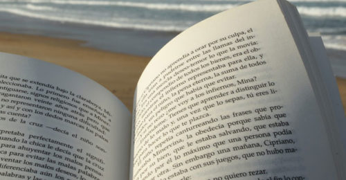 Leyendo Un Libro En La Playa