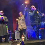 Il sindaco Ranalli, il dj Bertaccini e Moder sul palco di Lugo