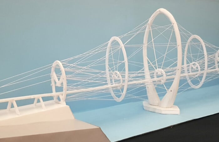 FIGURA 8 MODELLO SOLUZIONE MESSINA META' PONTE