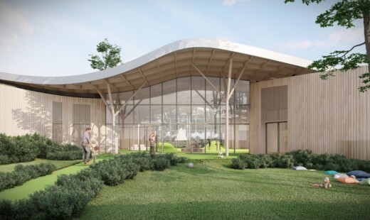 Un rendering della nuova scuola materna di Lugo