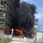 L'incendio In Una Foto Postata Sul Gruppo Facebook Cittadino Lido Adriano