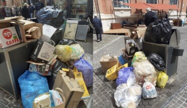 Rifiuti Piazza Costa Domenica 16 Aprile