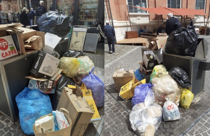 Rifiuti Piazza Costa Domenica 16 Aprile