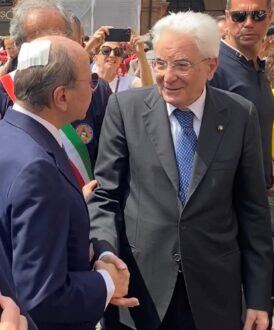 Ettore Sansavini e Sergio Mattarella