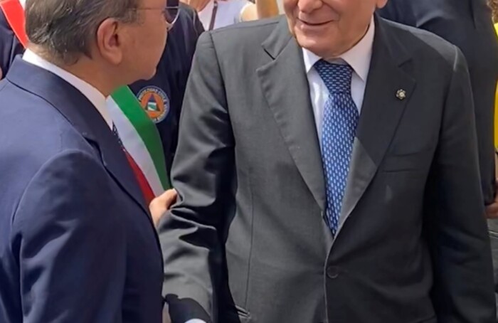 Ettore Sansavini e Sergio Mattarella