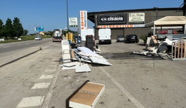 L'area alle porte di Ravenna dove sorge Cisalfa nei giorni post allagamenti