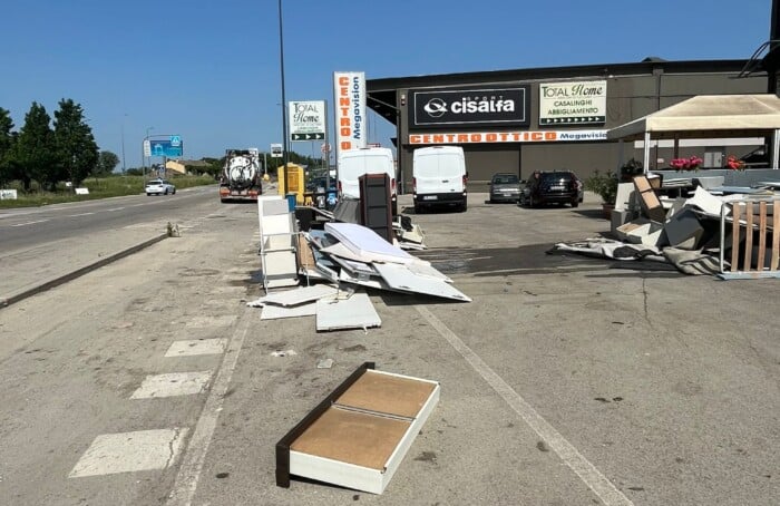 L'area alle porte di Ravenna dove sorge Cisalfa nei giorni post allagamenti