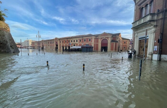 Il Centro Di Lugo Allagato