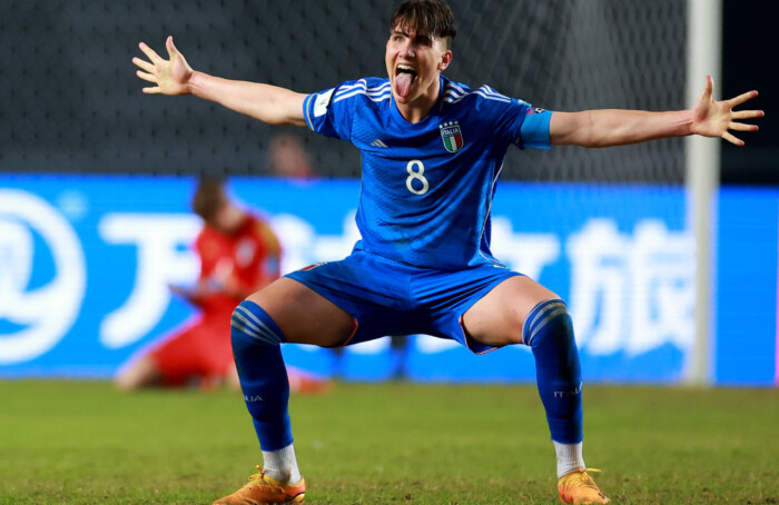 Cesare Casadei contro l'Inghilterra al Mondiale U20 (foto da sito Figc.it)