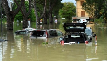 Emergenza alluvioni in Emilia-Romagna. Esondazione del fiume Montone ed allagamento del quartiere Romiti a Forlì