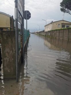 La zona industriale di Lugo in una foto della pagina Facebook Emilia-Romagna Meteo