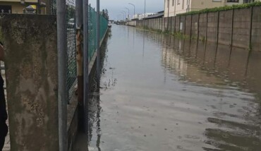 La zona industriale di Lugo in una foto della pagina Facebook Emilia-Romagna Meteo 