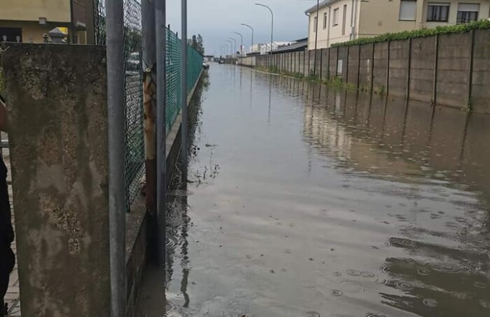La zona industriale di Lugo in una foto della pagina Facebook Emilia-Romagna Meteo
