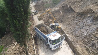 Lavori nella valle del Lamone