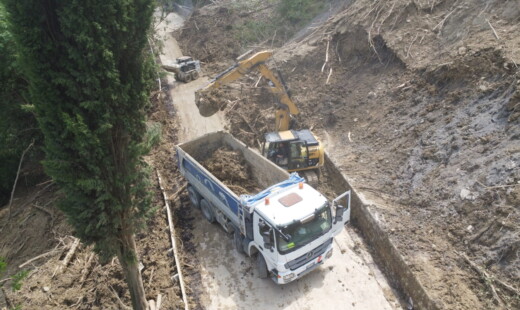 Lavori nella valle del Lamone