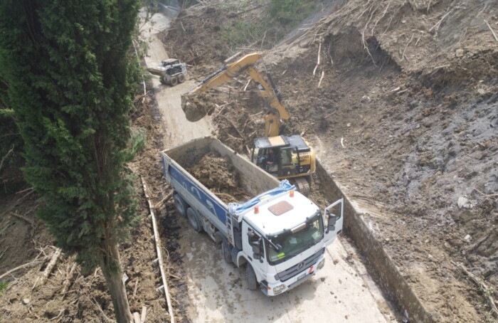 Lavori nella valle del Lamone