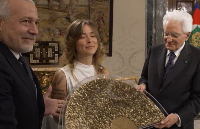 Giorgia Baroncelli Ventaglio Mattarella