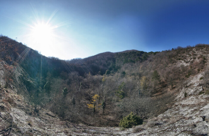Dolina Nei Pressi Di Monte Mauro Vena Del Gesso Romagnola