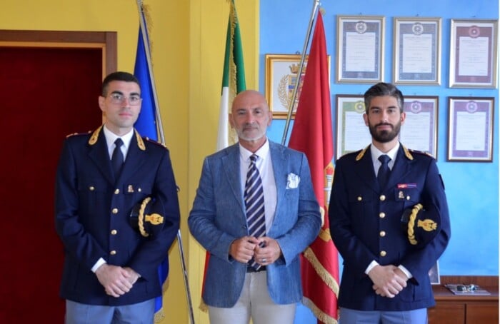 Da sinistra il commissario capo Francesco Ricciardelli, il questore Lucio Pennella, il commissario capo Davide Pani