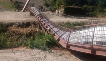 Riolo Terme Passerella Pedonale Crollata