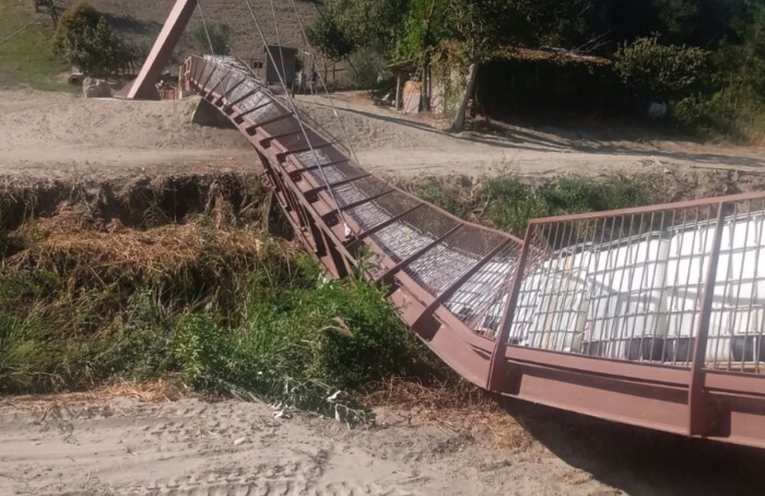 Riolo Terme Passerella Pedonale Crollata