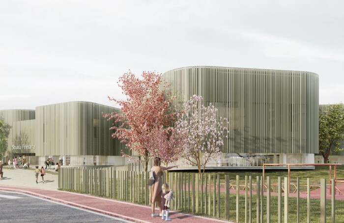 Scuola Ponte Nuovo Ingresso Rendering
