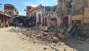 Le macerie del terremoto in una foto di Luca Sabbatani