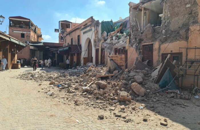 Le macerie del terremoto in una foto di Luca Sabbatani