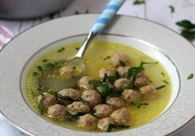 Minestra Polpette Scarola