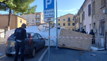 Impalcatura cantiere via San Mama