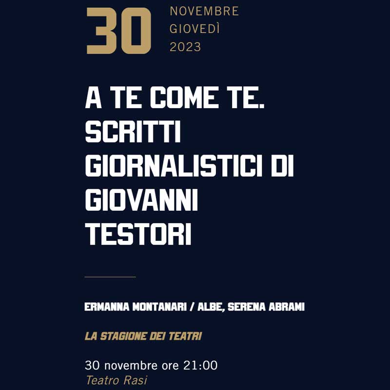 A te come te - Teatro Rasi