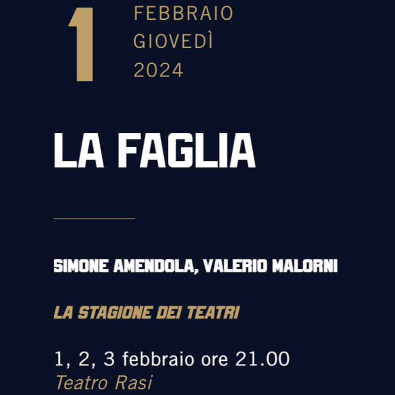La faglia - Teatro Rasi