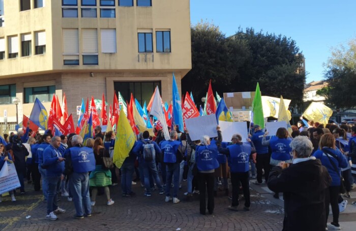 Protesta dipendenti Ausl Romagna
