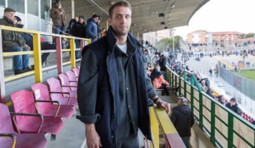 Ignazio Cipriani in tribuna allo stadio Benelli