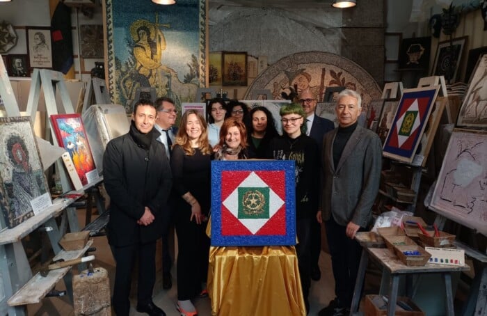 Mosaico Presidente Repubblica Liceo Artistico Ravenna
