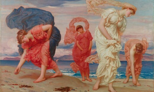 230 Frederic Leighton Greek Girls Picking Up Pebbles By The Sea