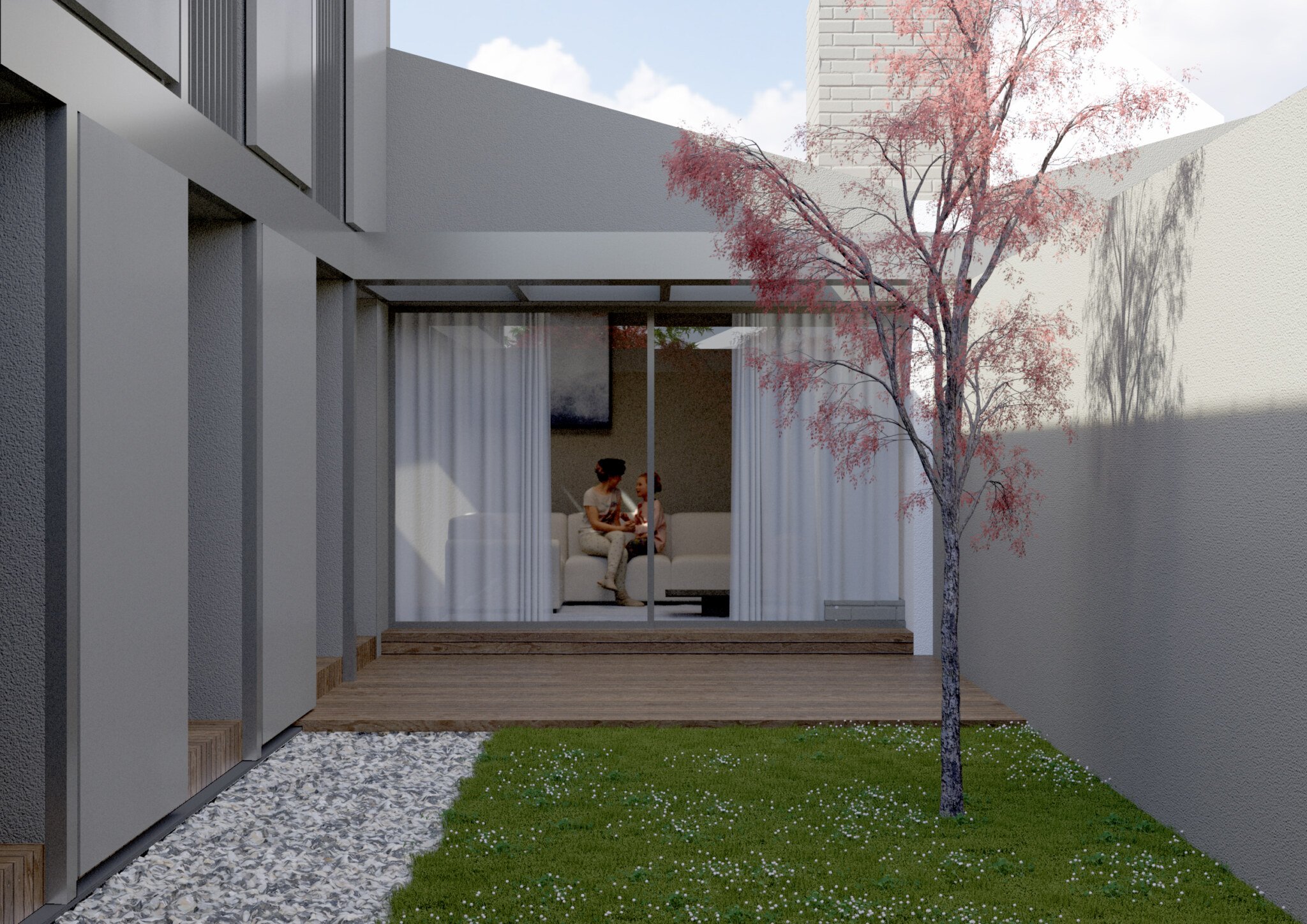 MiRa Rendering Cortile Interno