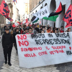 Protesta ragazzi centri sociali Potere al Popolo