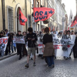 Protesta ragazzi centri sociali Potere al Popolo