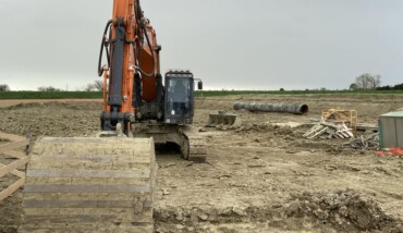 Il cantiere del metanodotto nelle campagne ravennati per il rigassificatore di Punta Marina