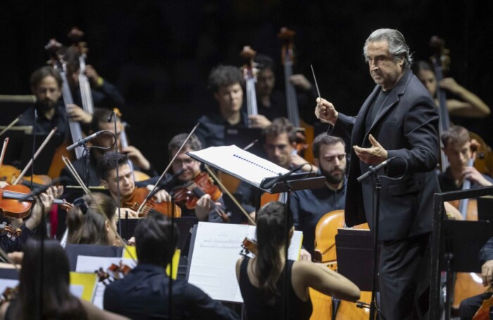 RAVENNA 20/07/2023. RAVENNA FESTIVAL. RICCARDO MUTI, TAMÁS VARGA. Riccardo Muti Direttore Orchestra Giovanile Luigi Cherubini Tamás Varga Violoncello
